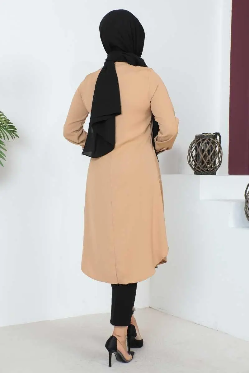 Button Detailed Hijab Tunic-detail