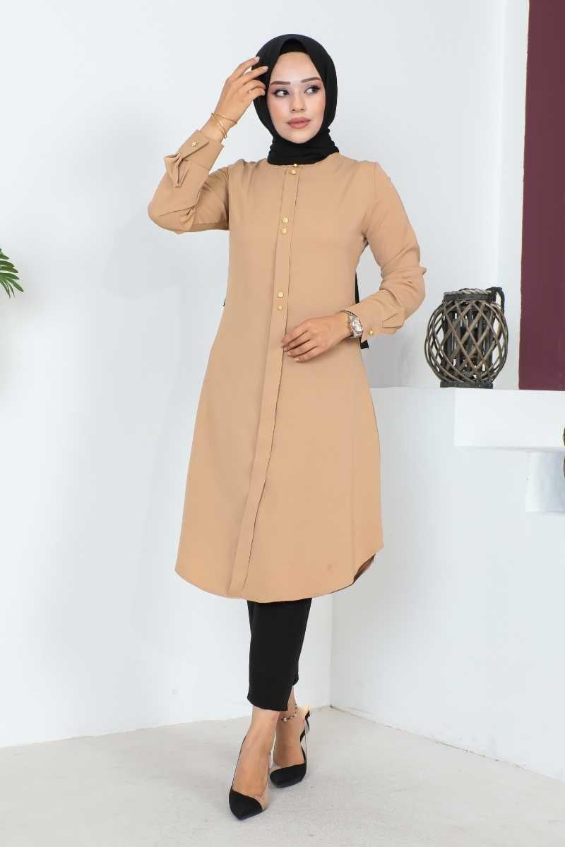 Button Detailed Hijab Tunic