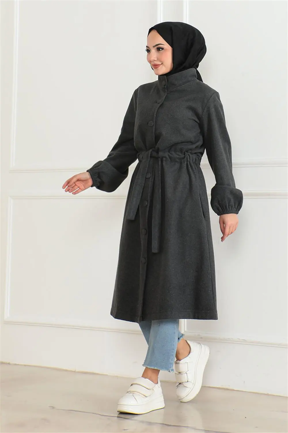 Button Detailed Stash Coat-detail