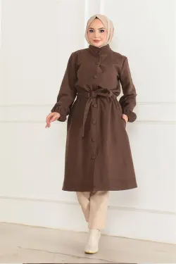 Button Detailed Stash Coat