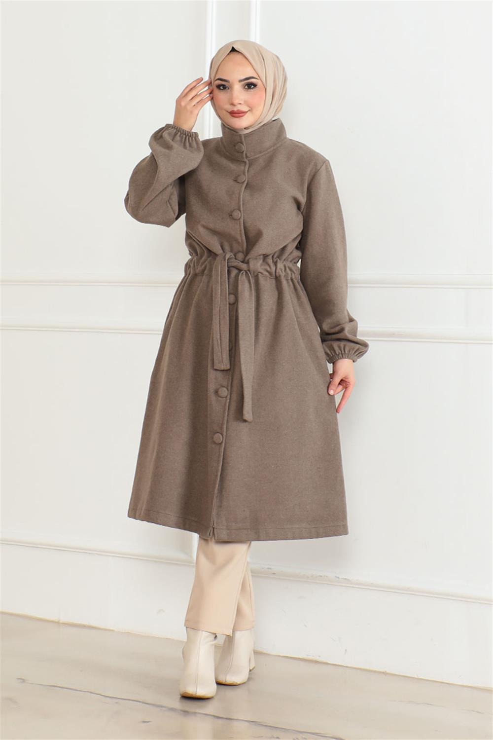 Button Detailed Stash Coat