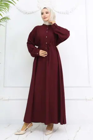 Button Front Tie Dress