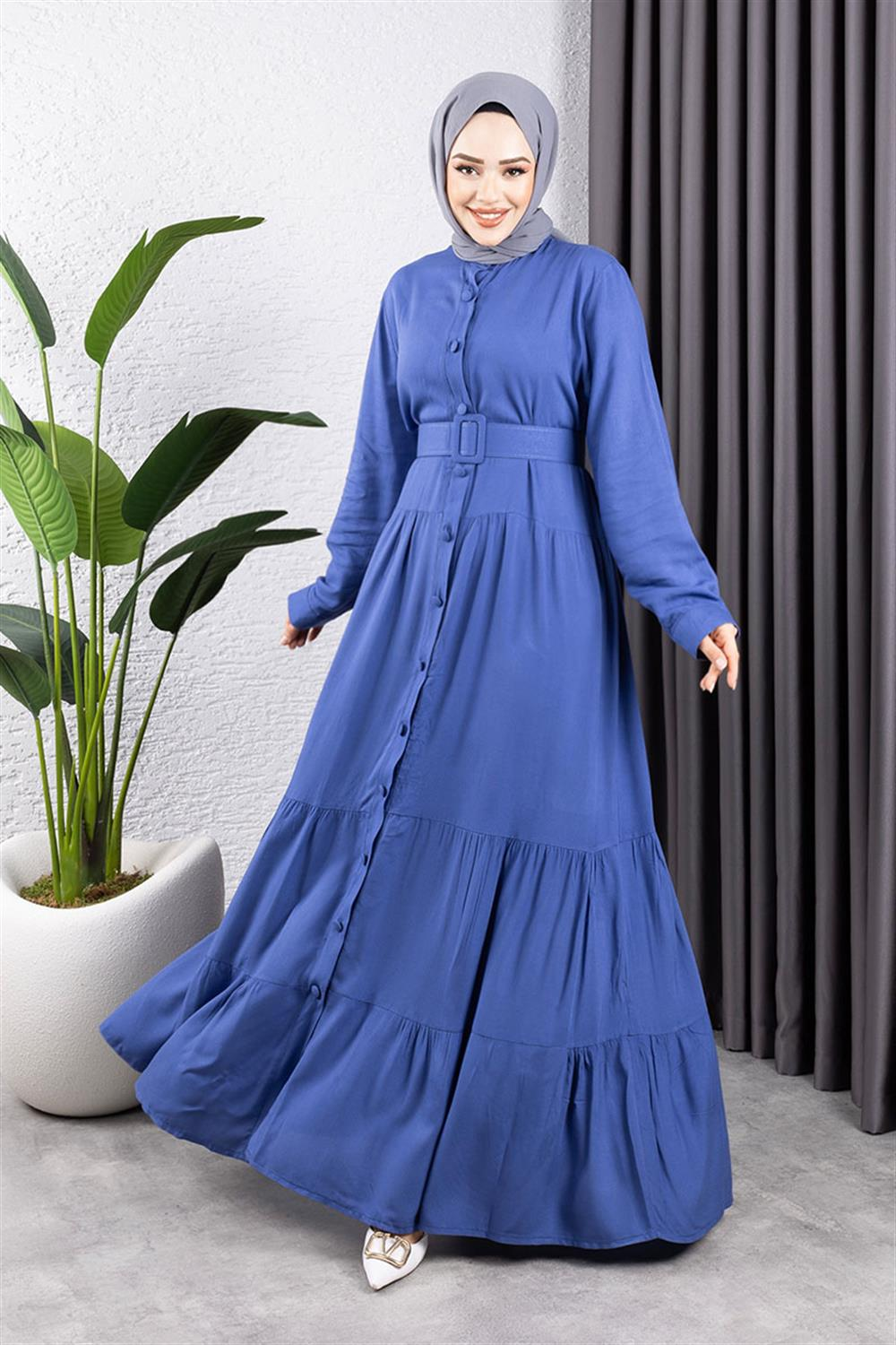 Buttoned Hijab Dress