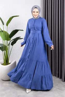 Buttoned Hijab Dress