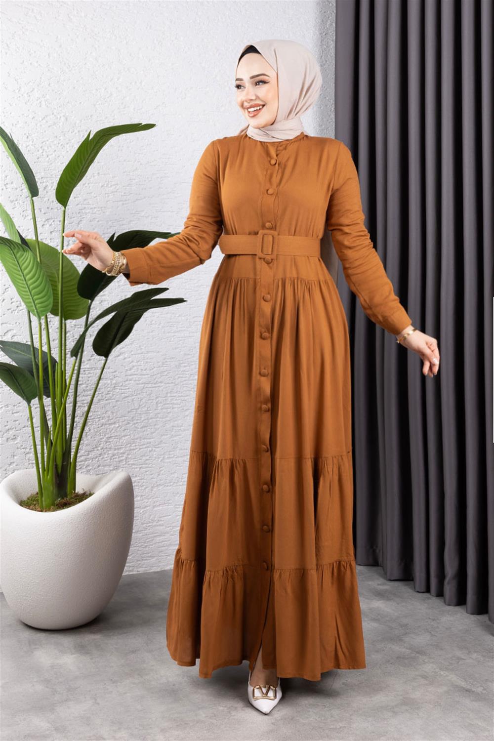 Buttoned Hijab Dress