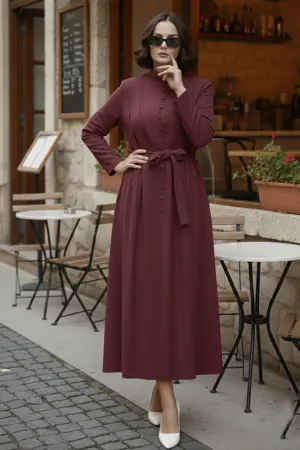 Buttoned Hijab Dress