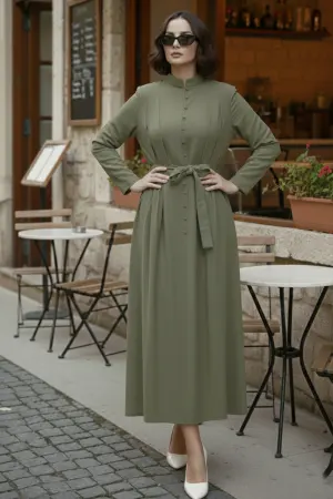 Buttoned Hijab Dress