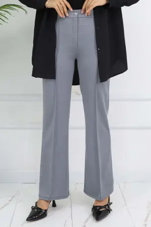 Buttoned Palazzo Trousers