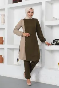 Buttoned Two-tone Suit