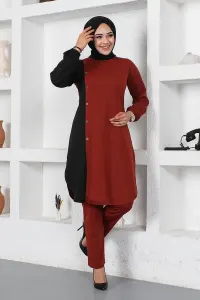 Buttoned Two-tone Suit