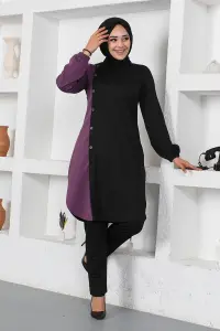 Buttoned Two-tone Suit