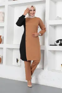 Buttoned Two-tone Suit