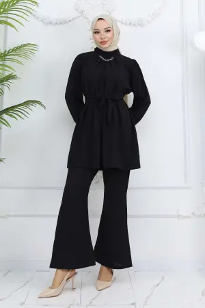 Chain Detailed Hijab Suit