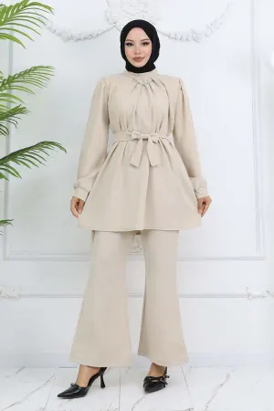 Chain Detailed Hijab Suit