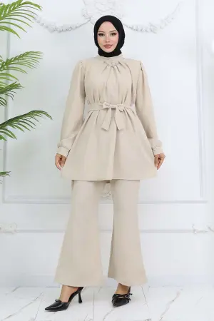 Chain Detailed Hijab Suit