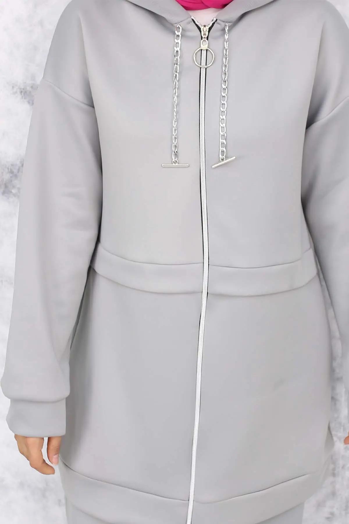 Chain Detailed Scuba Suit-detail