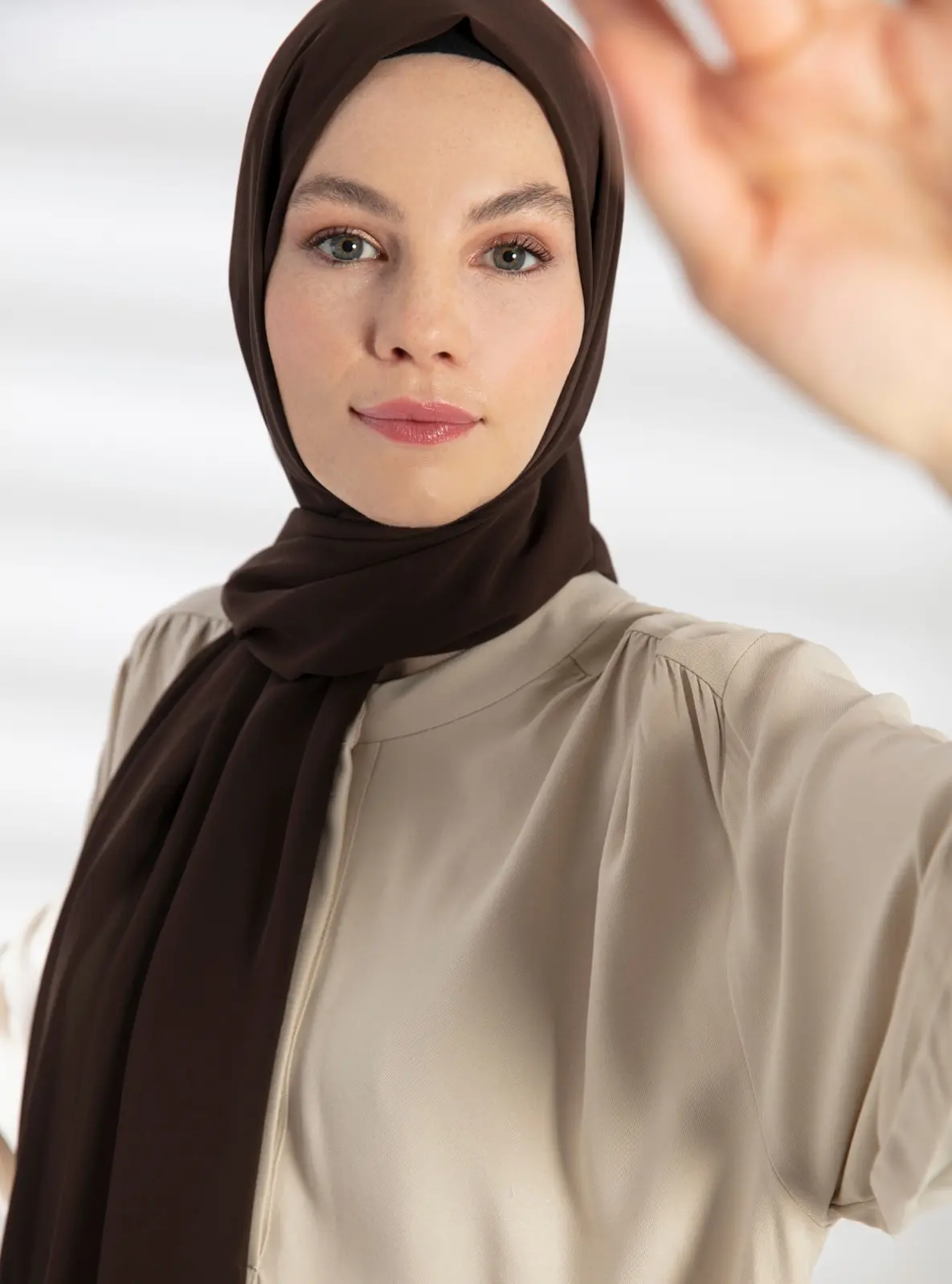 Chiffon Brown Shawl