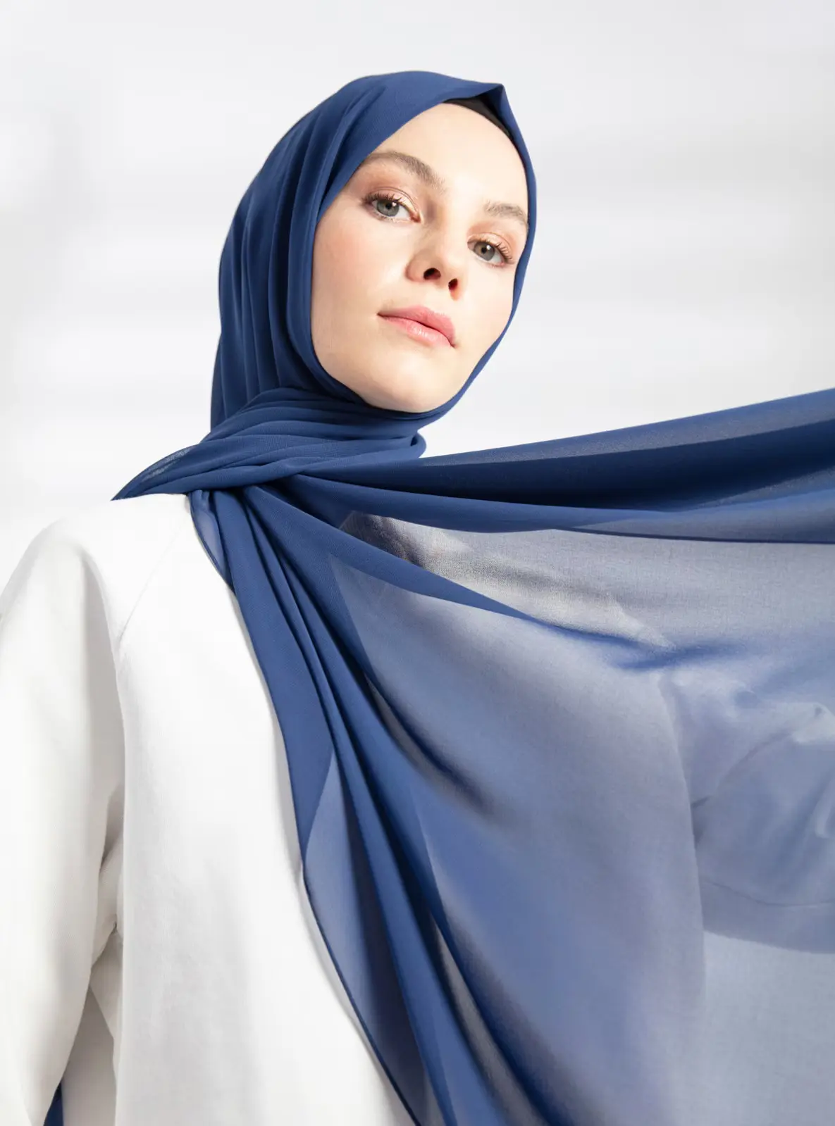 Chiffon Indigo Shawl