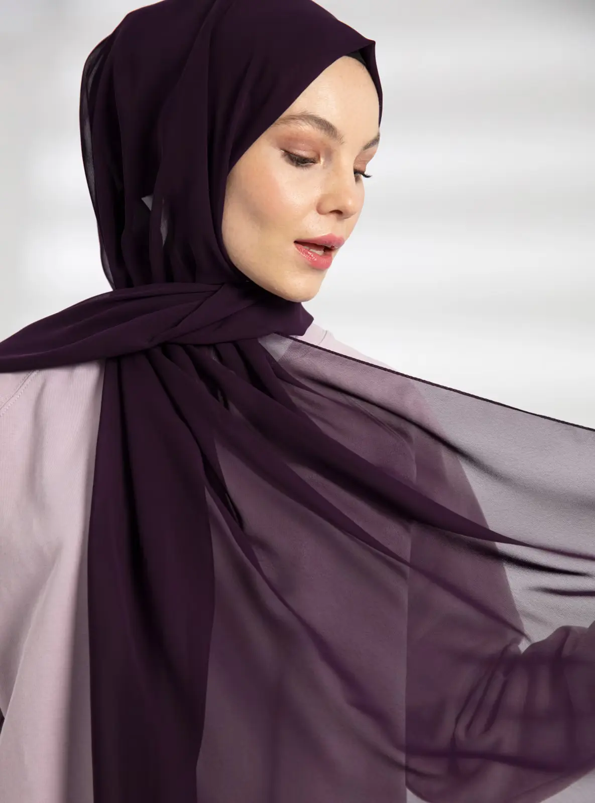 Chiffon Purple Shawl