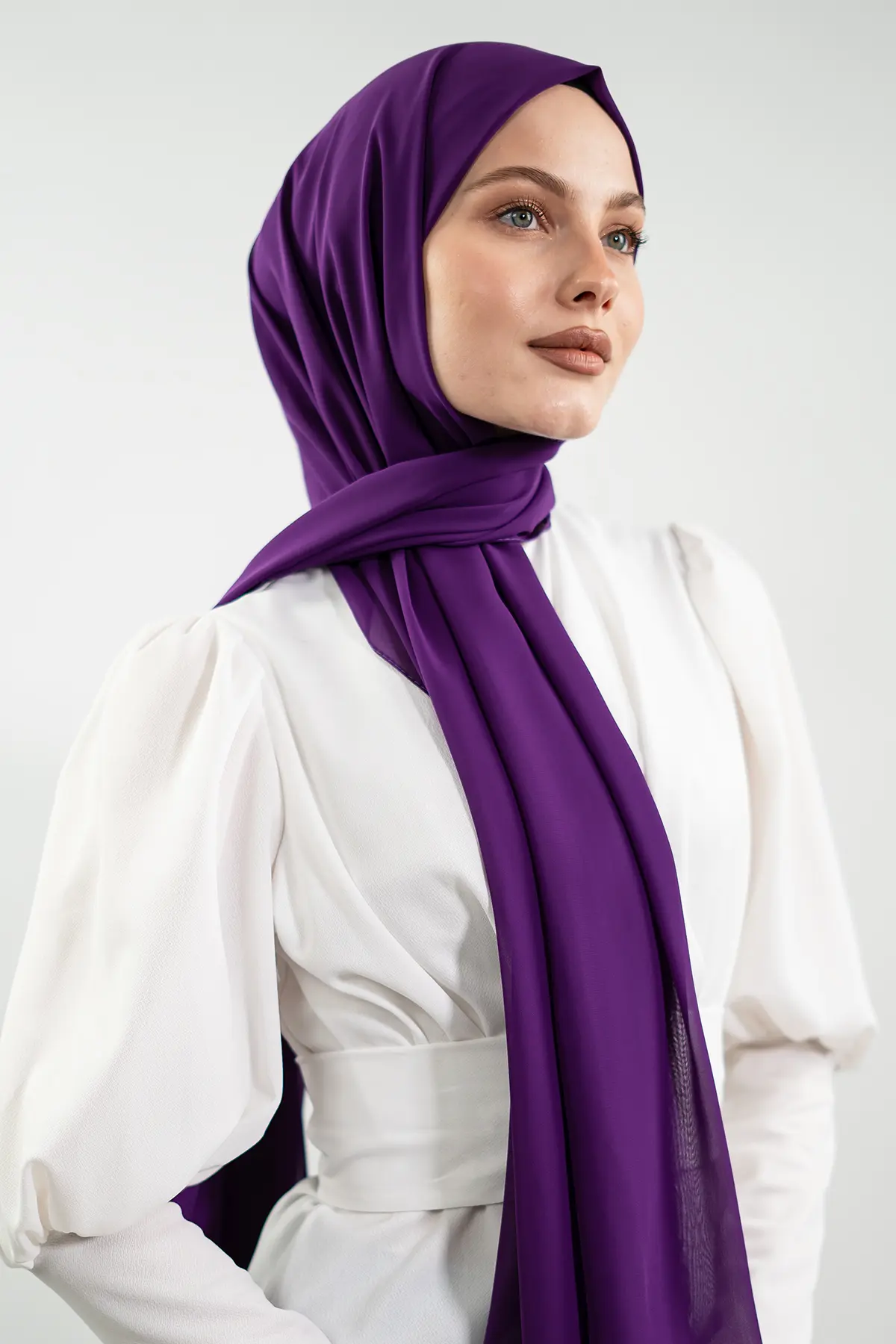 Chiffon Purple Shawl