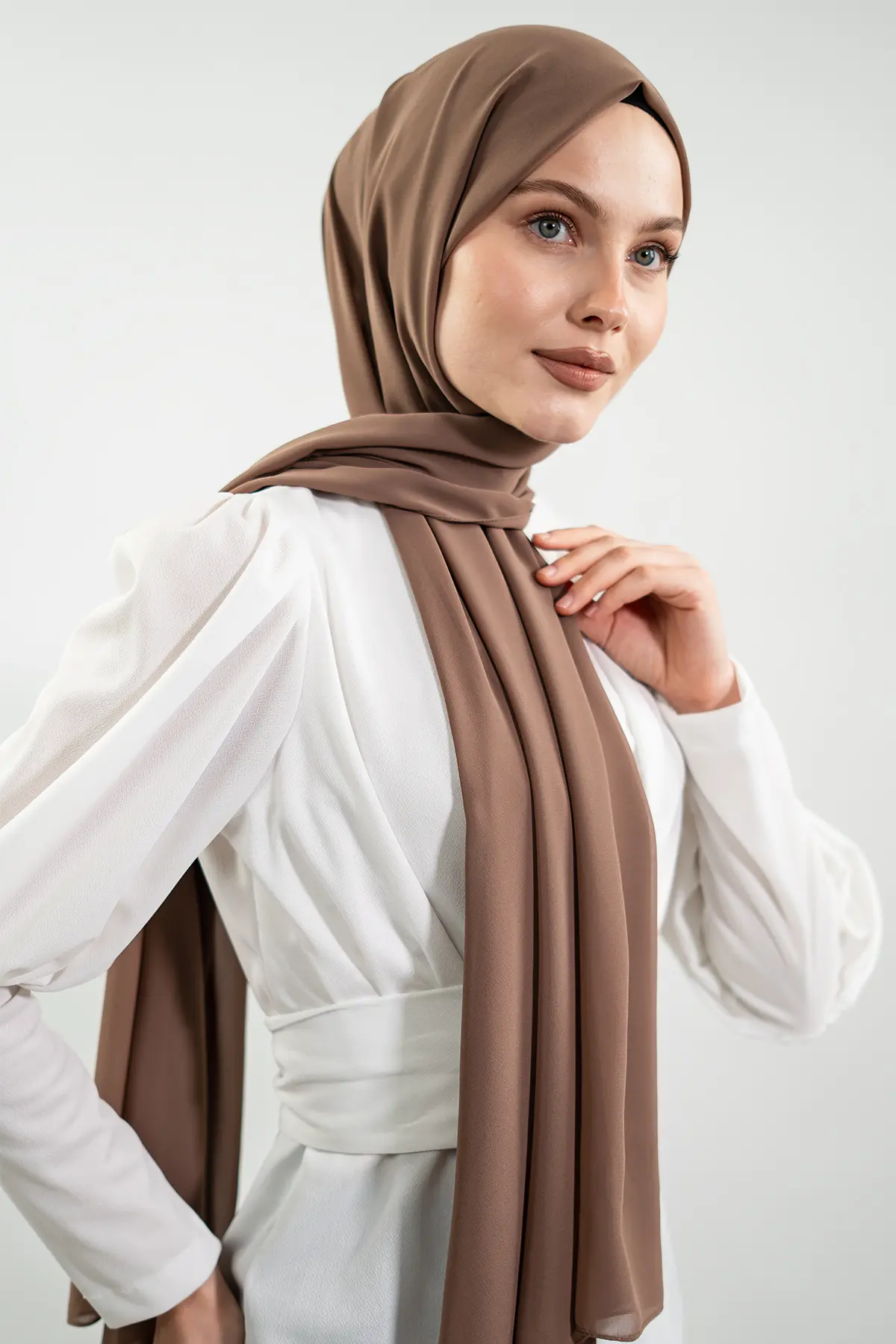 Chiffon Vıson Color Shawl-detail