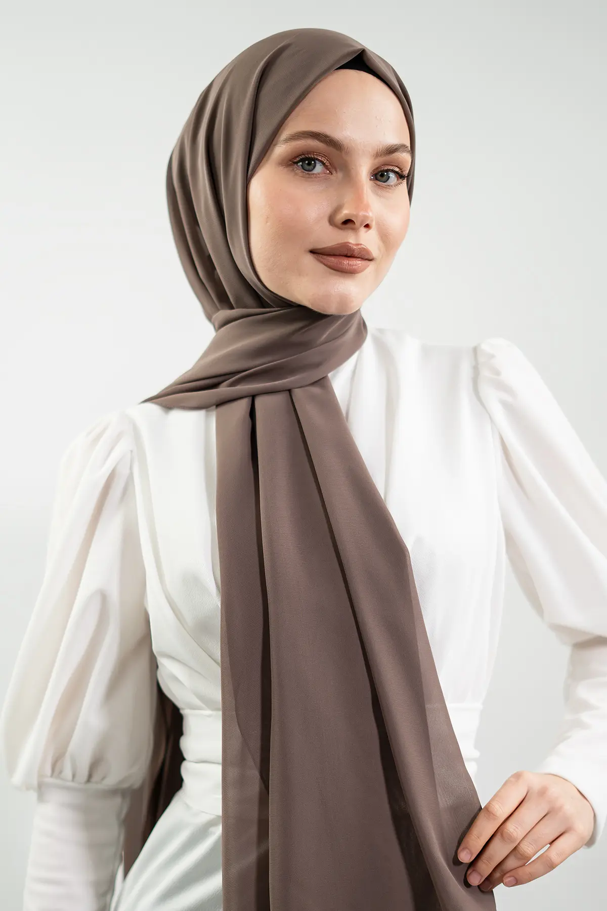 Chiffon Vıson Color Shawl-detail