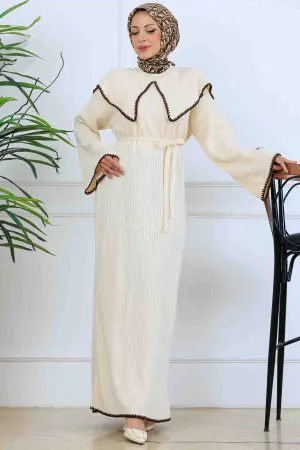 Collar Detailed Knit Dress