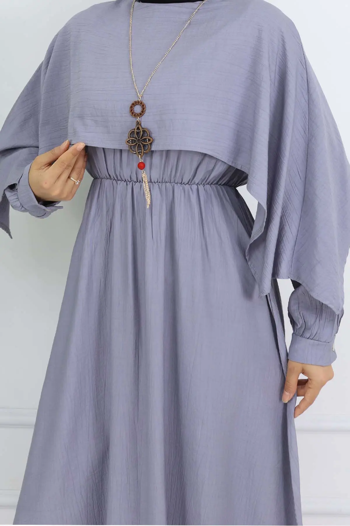 Collar Detailed Necklace Dress-detail