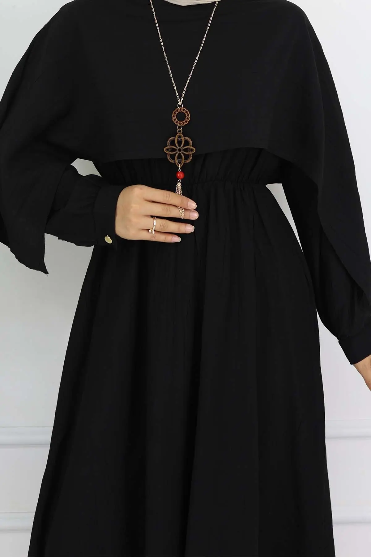 Collar Detailed Necklace Dress-detail