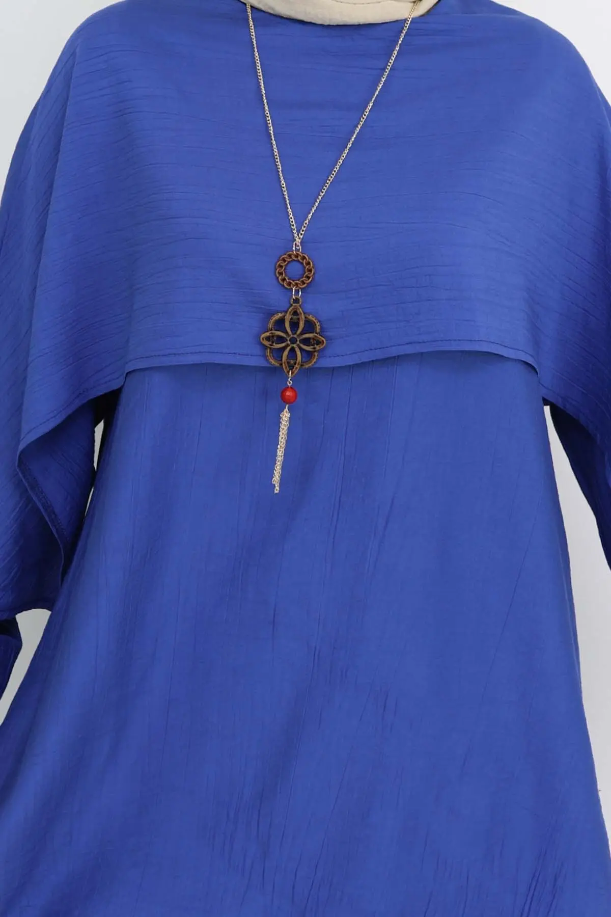 Collar Detailed Necklace Hijab Suit-detail