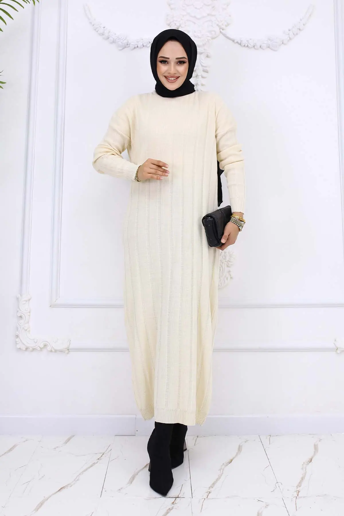 Corduroy Knit Dress-detail