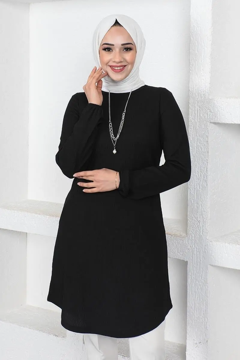 Crepe Tunic With Necklace-detail