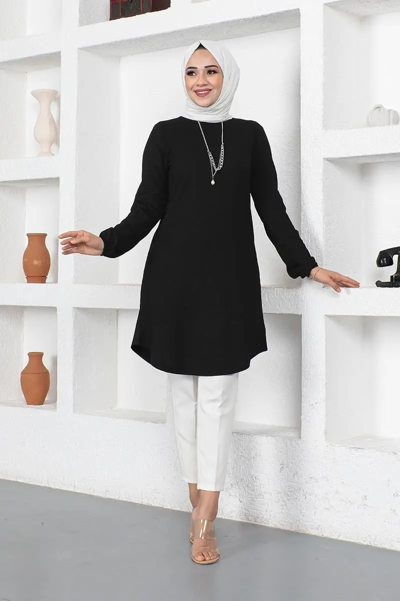 Crepe Tunic With Necklace-detail