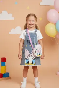 Daisy Duck Denim Dungaree Dress And Bag Set
