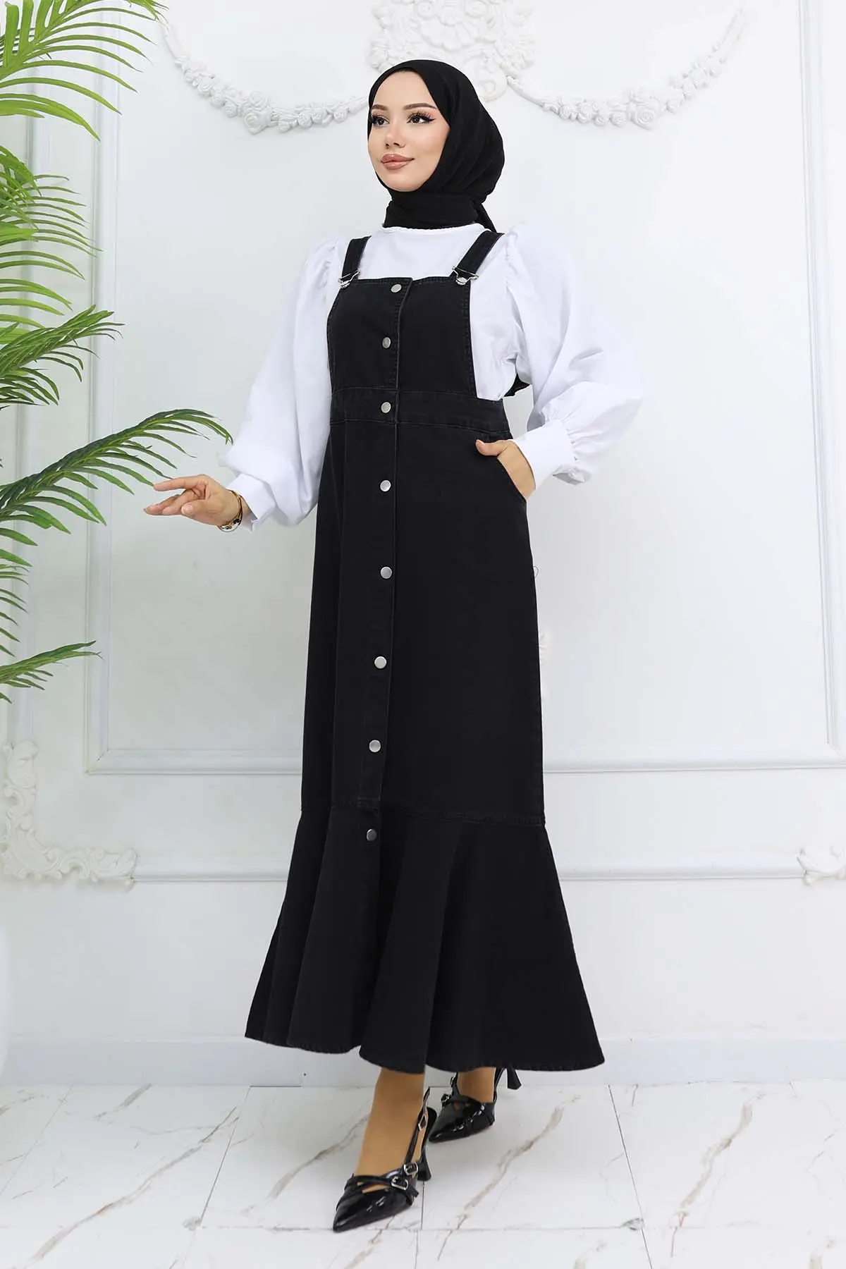 Denim Overall Dress-detail