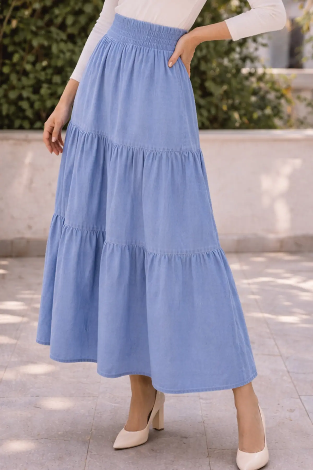 Denim Skirt-detail