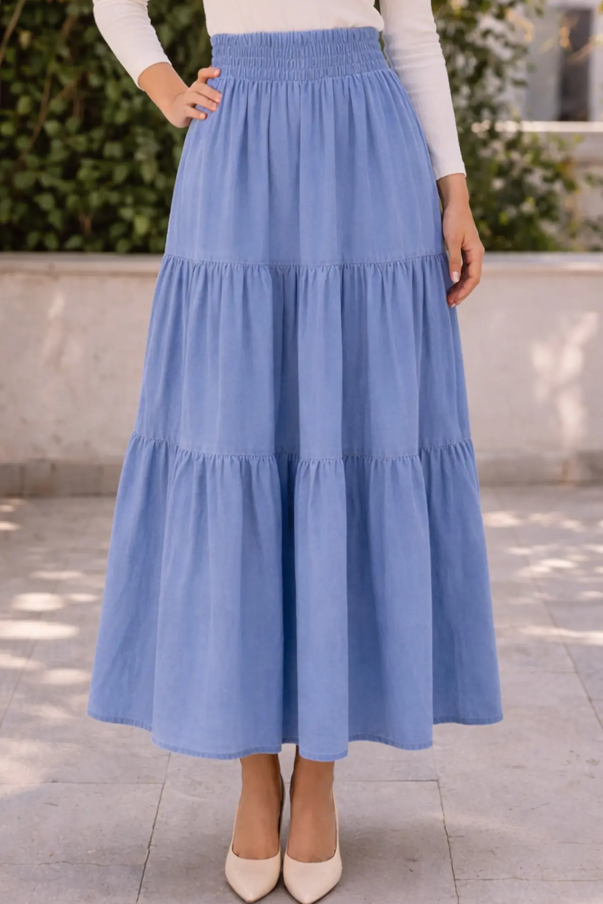 Denim Skirt-detail