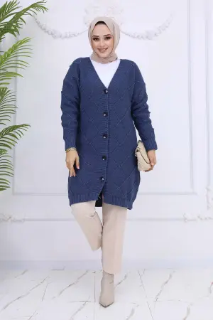 Diamond Patterned Cardigan