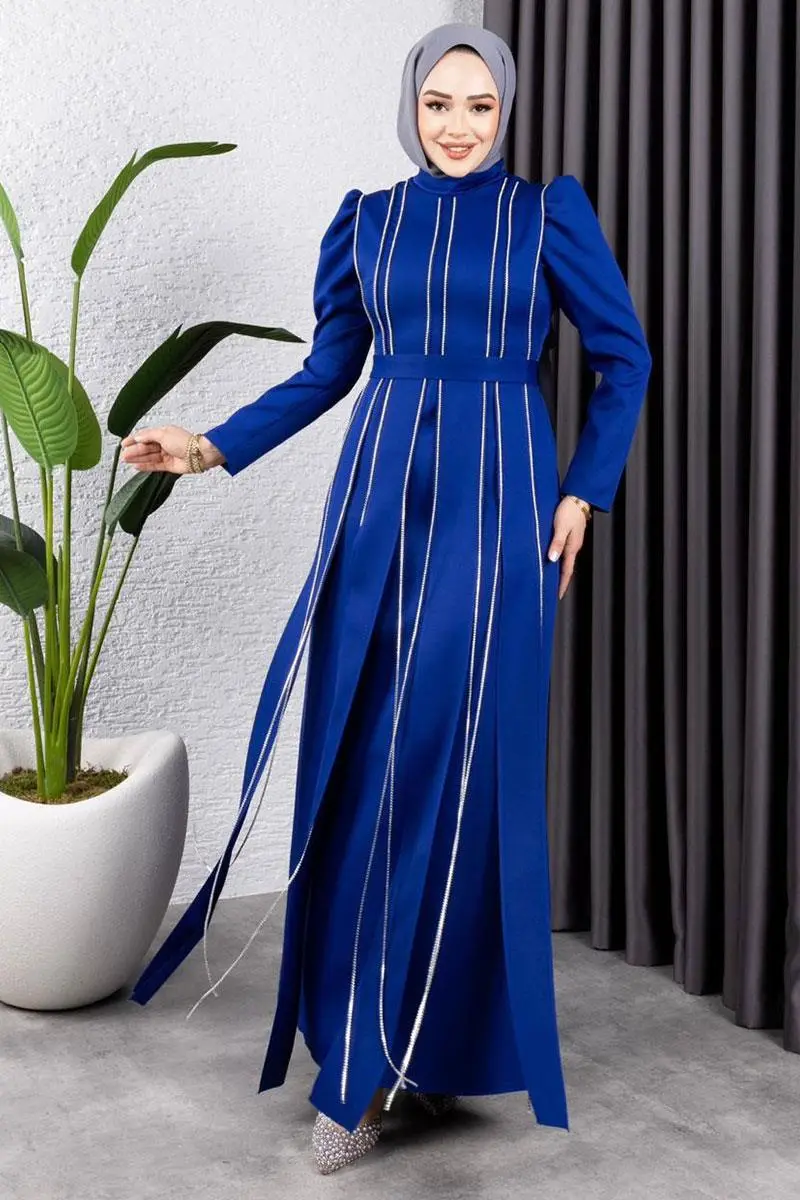 Diamond Stone Evening Dress-detail