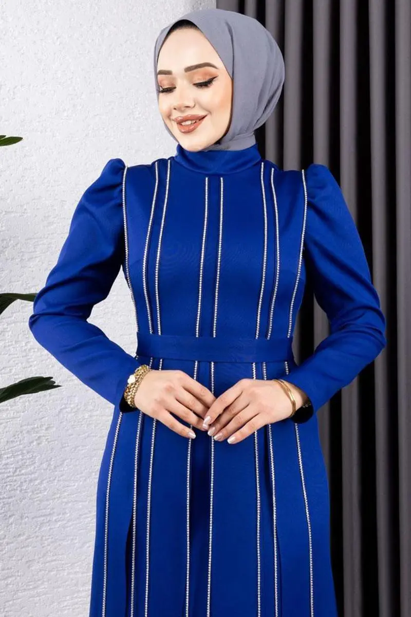 Diamond Stone Evening Dress-detail