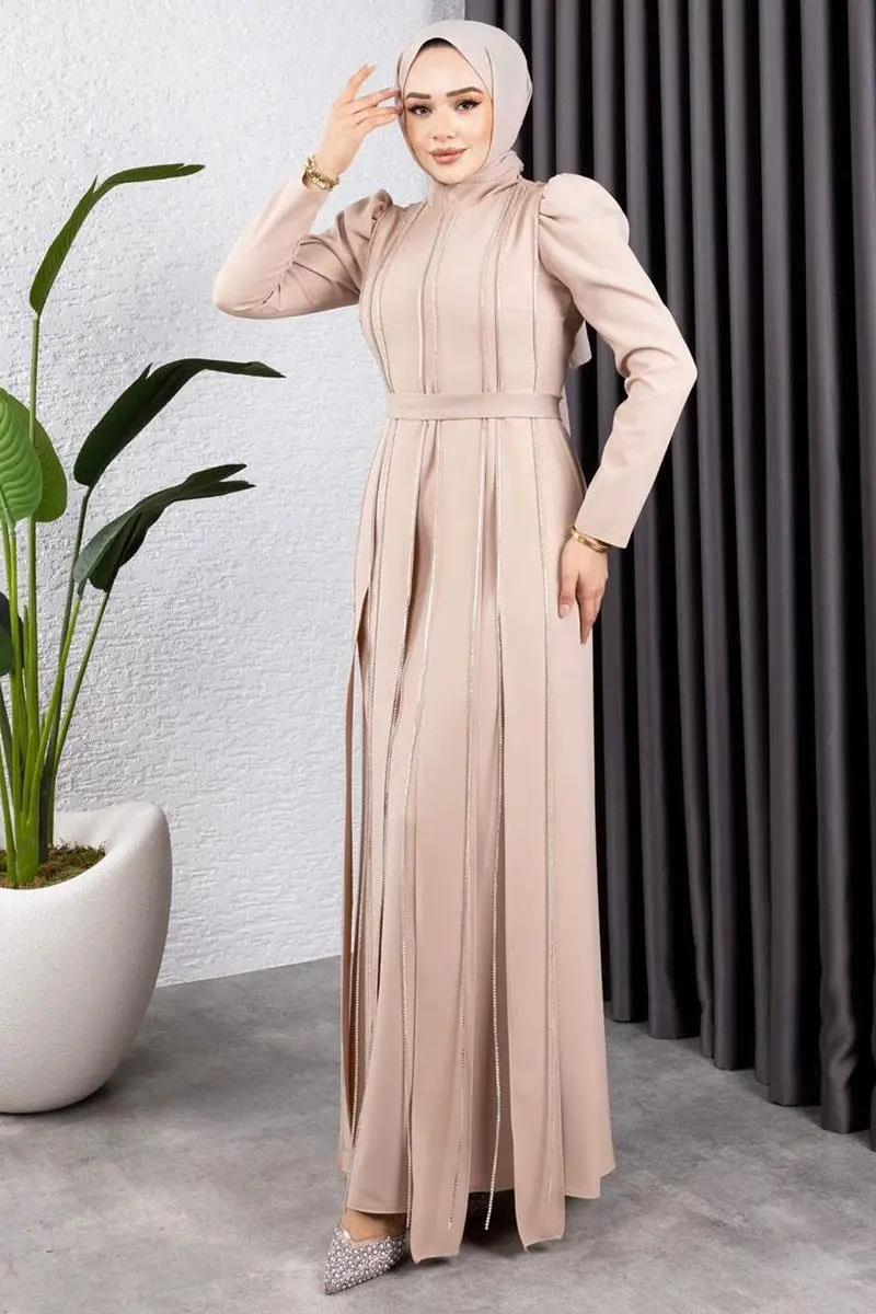 Diamond Stone Evening Dress-detail