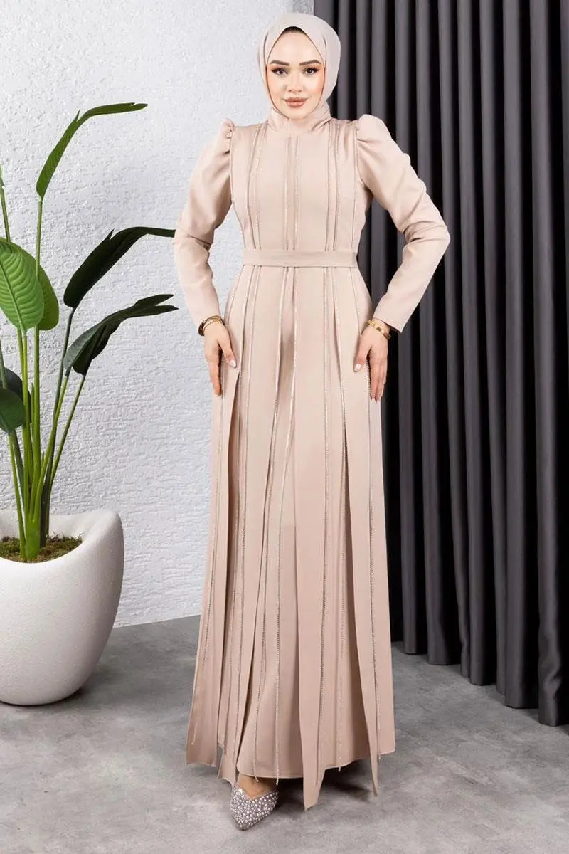 Diamond Stone Evening Dress-detail