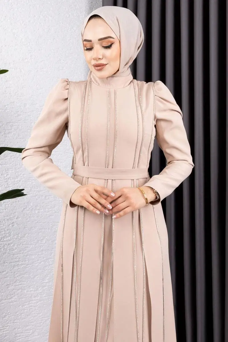 Diamond Stone Evening Dress-detail