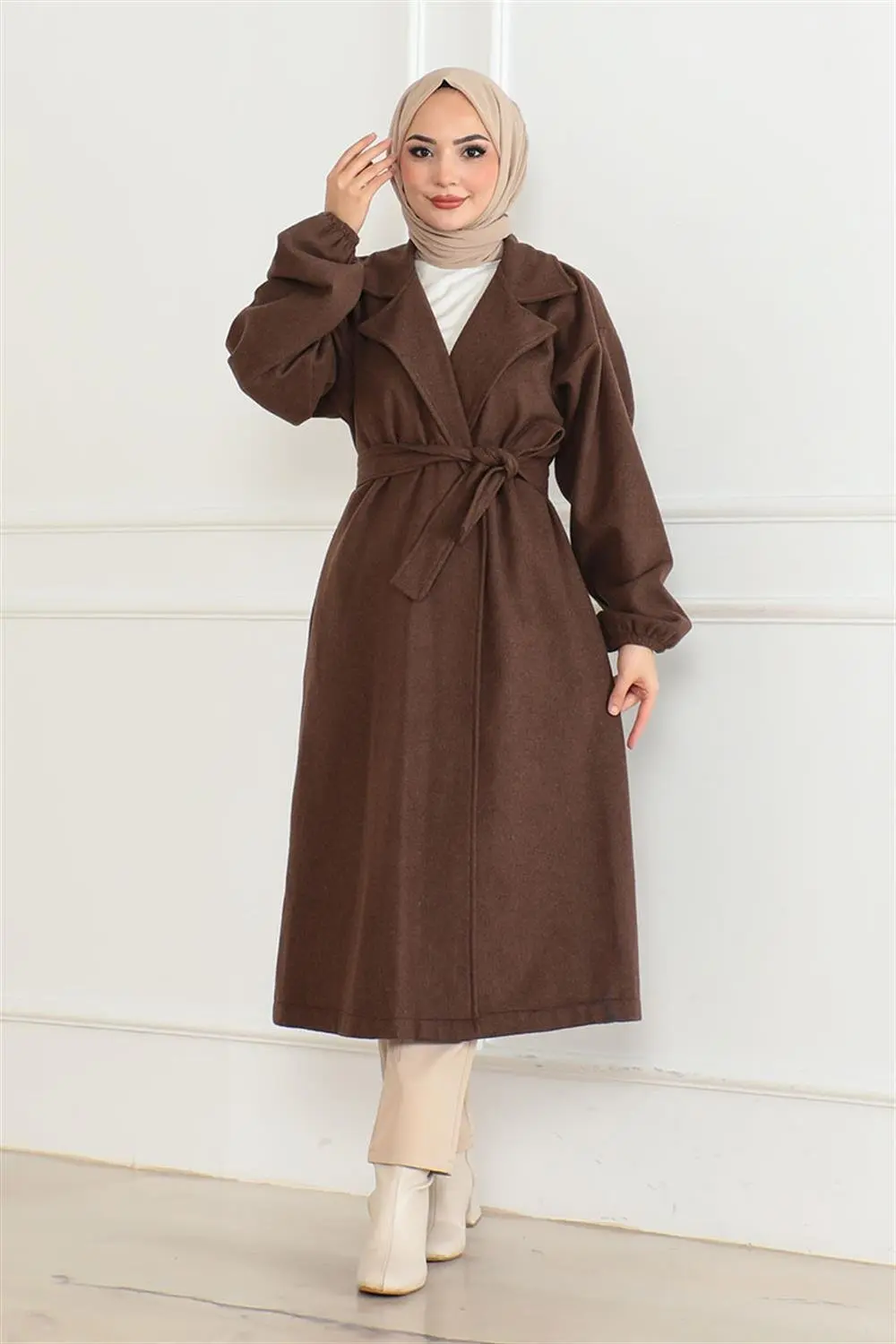 Double Breasted Collared Coat-detail