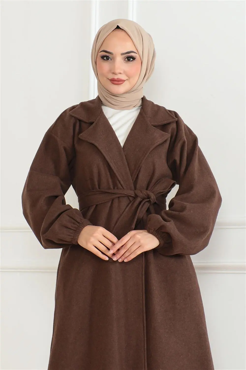 Double Breasted Collared Coat-detail