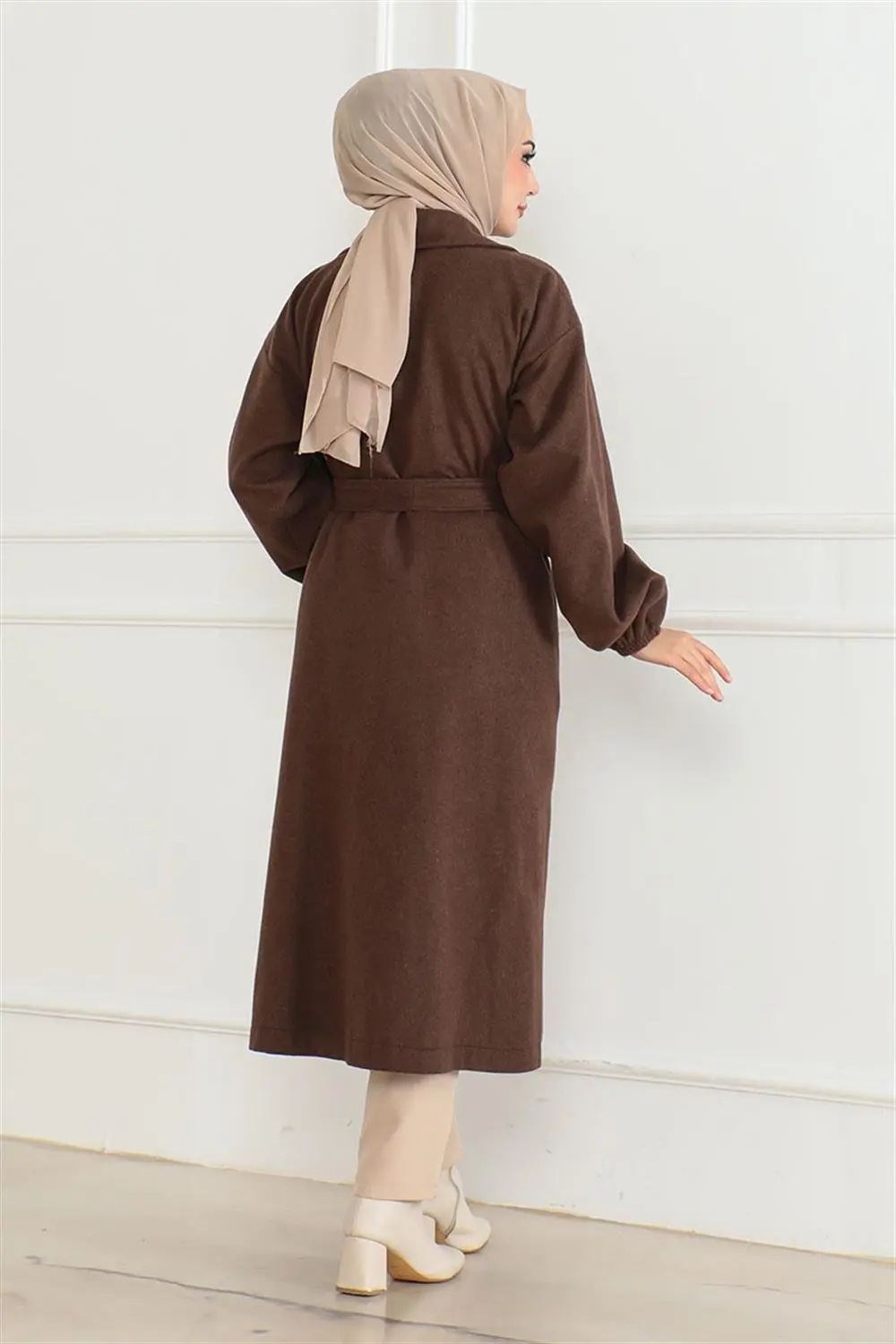 Double Breasted Collared Coat-detail