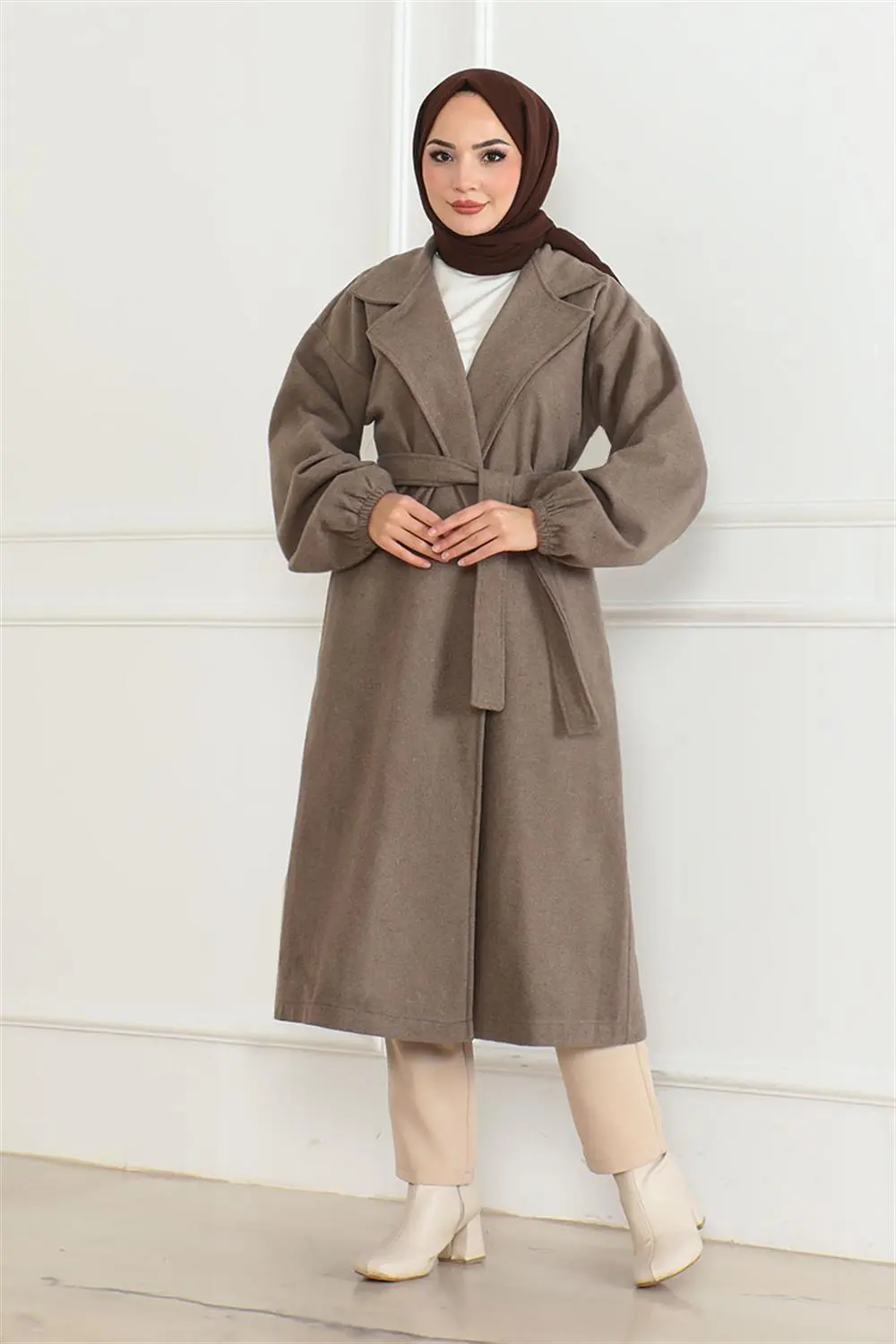 Double Breasted Collared Coat-detail