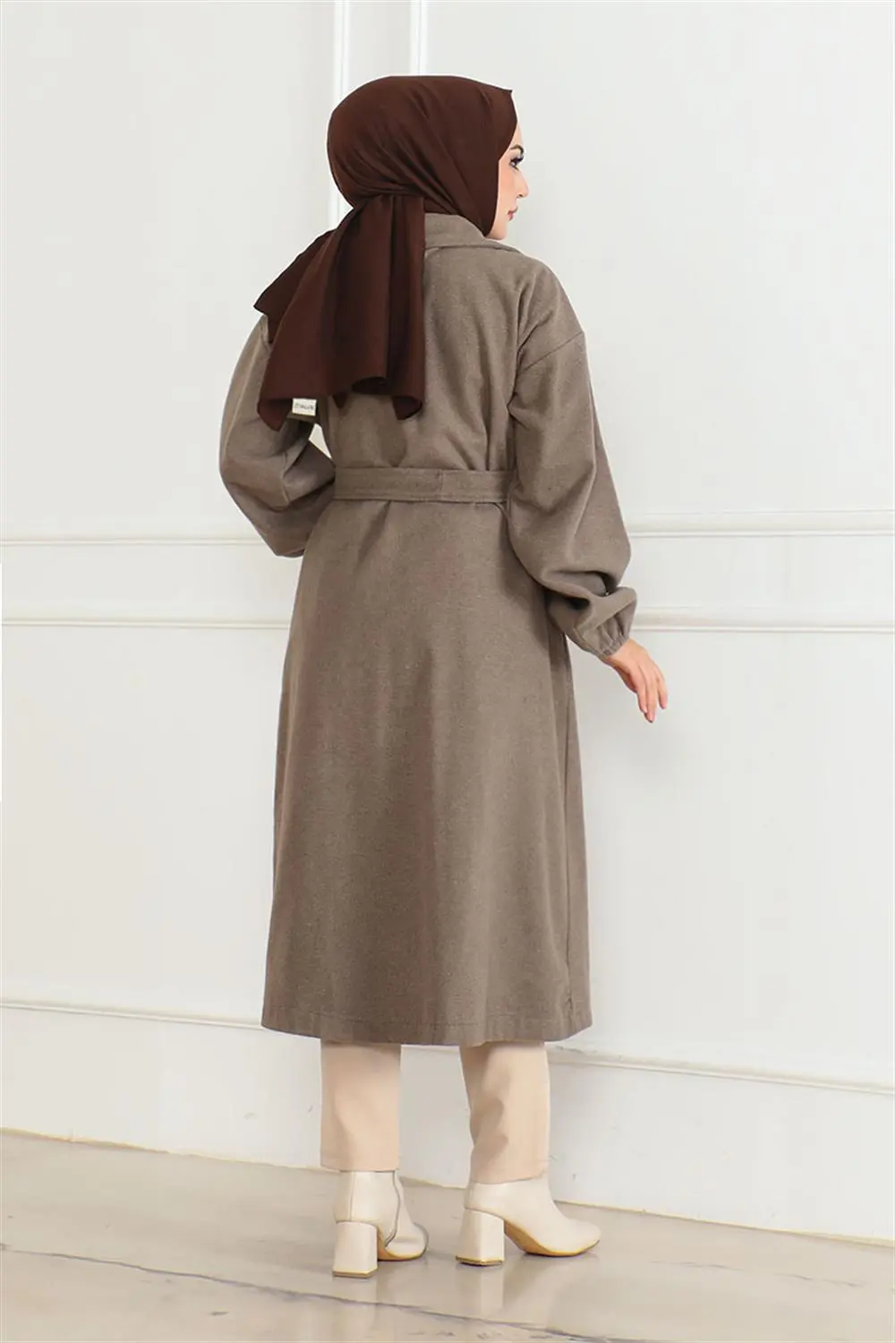 Double Breasted Collared Coat-detail