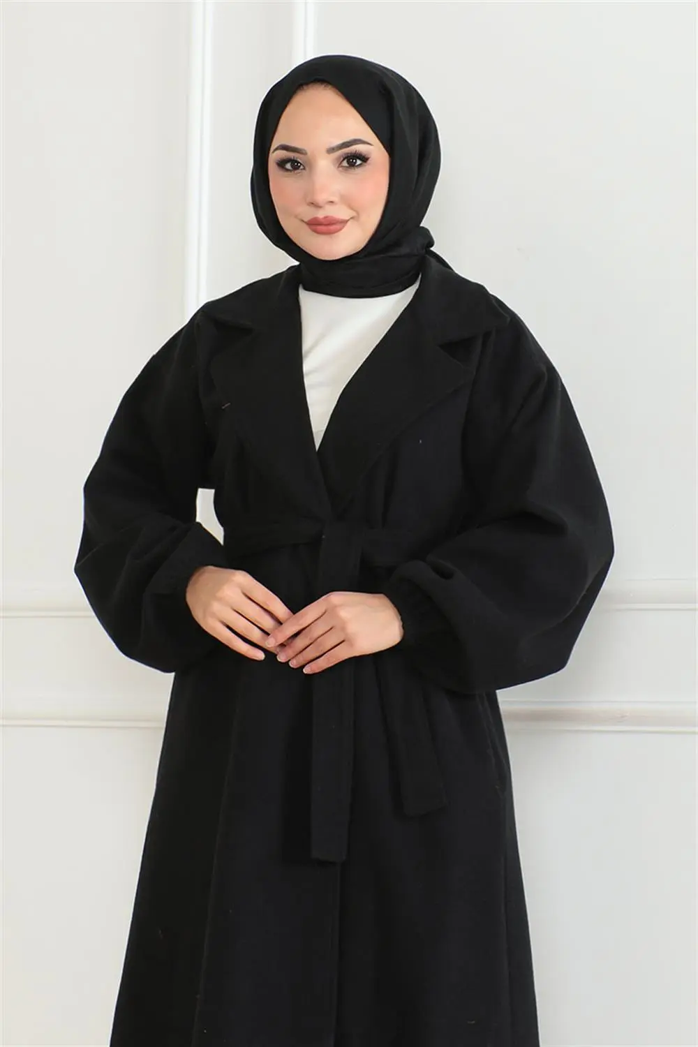 Double Breasted Collared Coat-detail