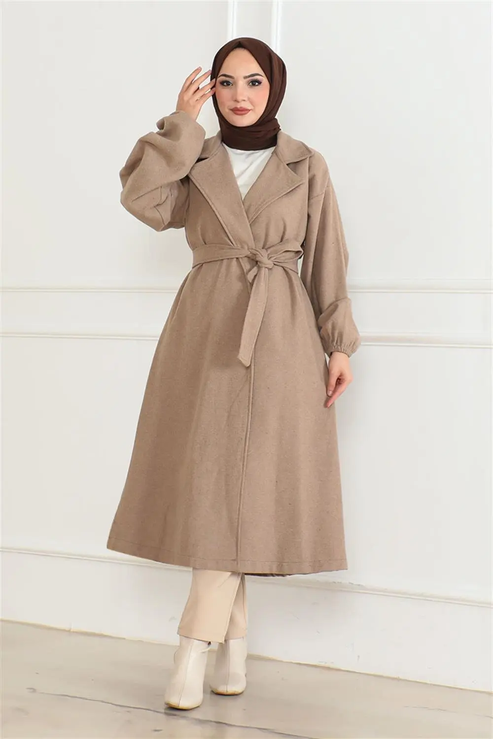 Double Breasted Collared Coat-detail